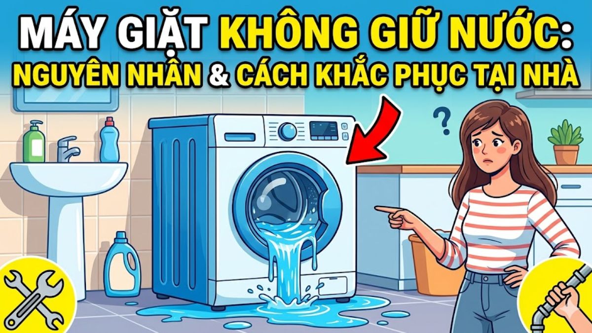 Nguyên nhân máy giặt không giữ được nước và cách khắc phục tại nhà